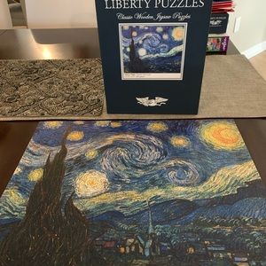 Starry Night Liberty Wooden Puzzle